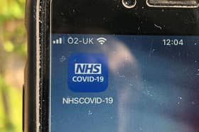 The NHS Covid-19 app on a mobile phone. Picture Scott D'Arcy/PA Wire