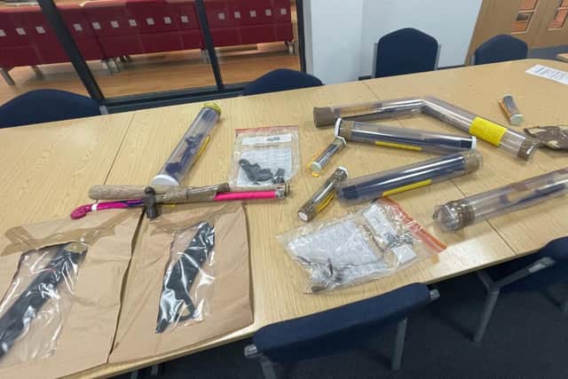 Some of the weapons and drugs recovered as part of Operation Endeavour.