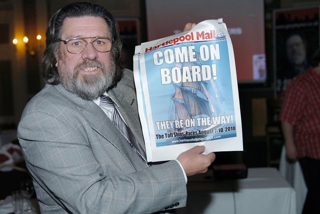 Royle Family star Ricky Tomlinson was in Hartlepool in 2010 and he even took time to promote the Hartlepool Mail poster campaign which promoted the visit of the Tall Ships to town that year.