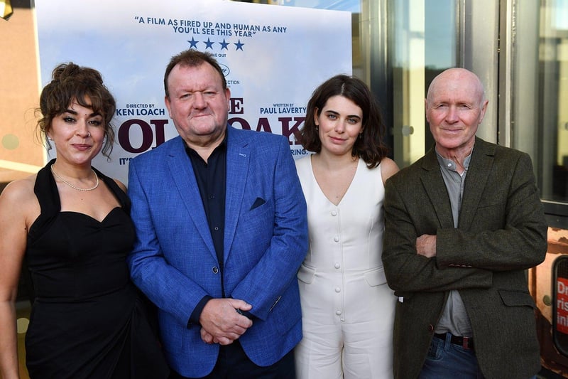 Veteran director Ken Loach's latest movie was largely filmed in Easington Colliery, Horden and Murton ahead of its September 2023 release. Principal cast members and writer Paul Laverty, far right, are pictured at its premiere at Durham's Gala Theatre.