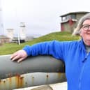 Diane Stephens at a section of the Heugh gun battery that is in need of repair. Picture by FRANK REID