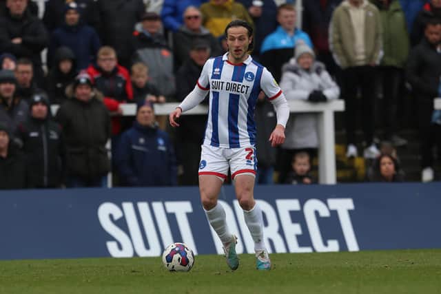 Jamie Sterry is a doubt for Hartlepool United's fixture with Stevenage. (Photo: Mark Fletcher | MI News)