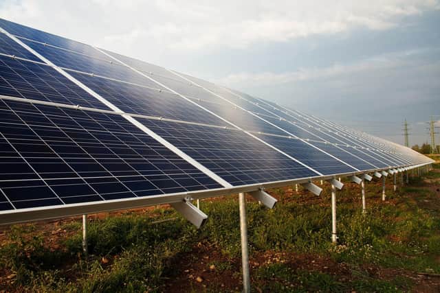 Stock image of a solar array