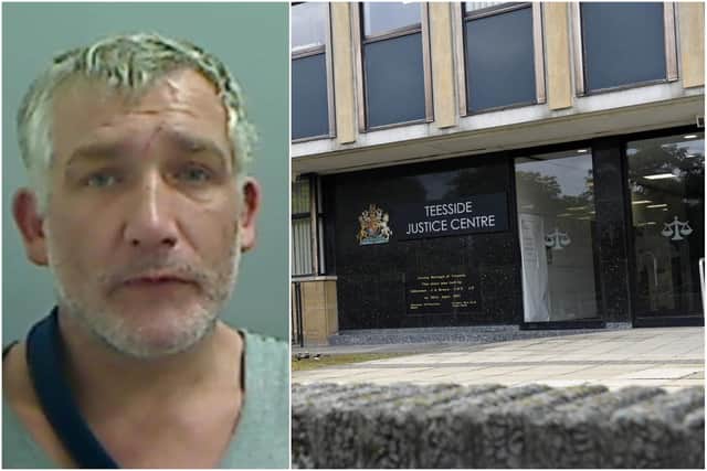 Hartlepool thug Gareth Bennet Evans has been jailed at Teesside Magistrates' Court after attacking four police officers in one incident.