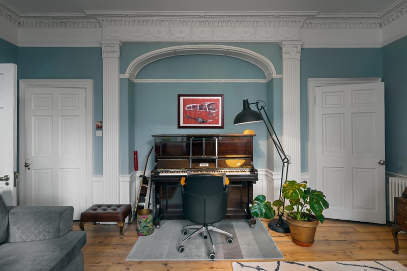 A view of Matt's favourite spot in the house, behind the piano. (Credit: Andrew Jackson)