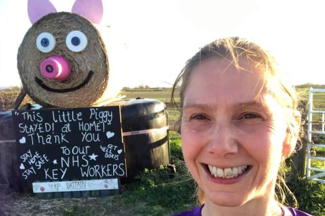 Angela Lawlor, from Hartlepool, who spotted this tribute to key workers during her daily run.