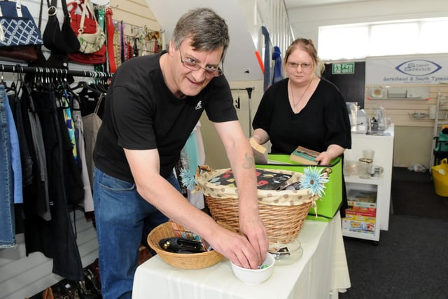 Sight Service shop volunteers Paul Martin and Claire Parker were pictured in 2013.