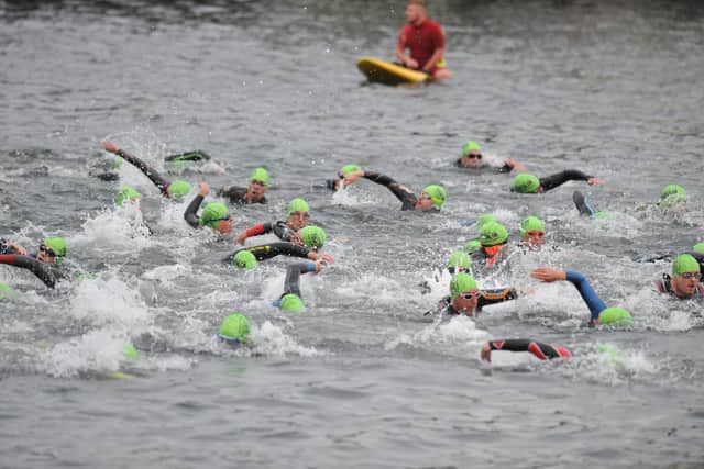 Competitors taking part in the Hartlepool Big Lime Triathlon.