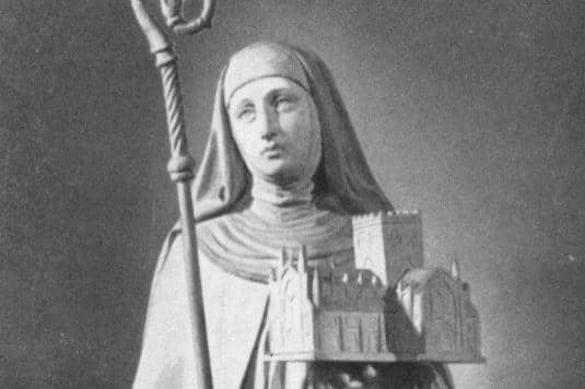 St Hilda was Abbess at Hartlepool in the seventh century and later moved to Whitby.