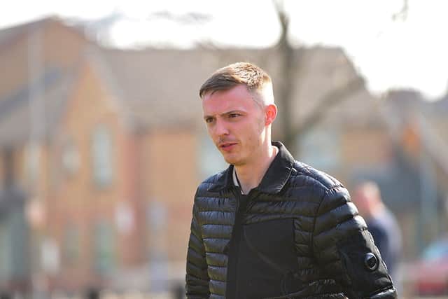 Matthew Robinson admitted going onto the Hartlepool United playing area at Teesside Magistrates Court. Picture by FRANK REID.