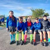 Throston Primary School pupils from left, Lola Brown, Jacob Walshaw, Lucy-Ann Robinson, Henri Wood, Marcus Armstrong-Carr and Amara Brown.