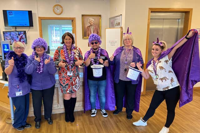 Alice House Hospice staff gear up for Purple Week.