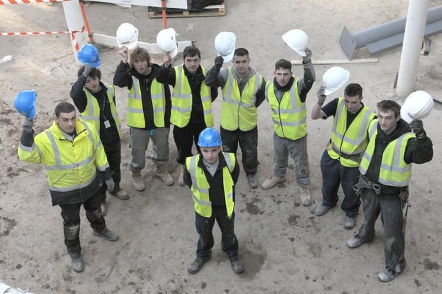 Apprentices pictured at the new Hartlepool College of Further Education site in 2011.