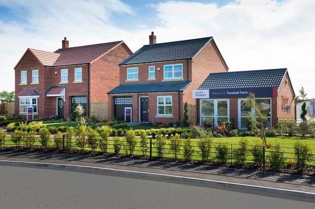 Exterior of homes at Tunstall Farm in Hartlepool.