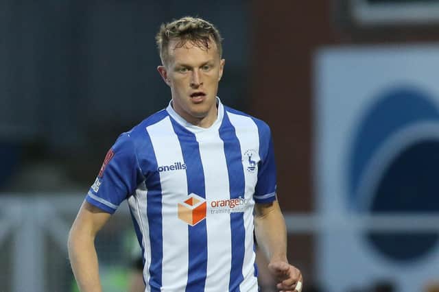 Former Hartlepool United defender Luke Hendrie has agreed a new two-year deal with Bradford City. (Credit: Will Matthews | MI News)