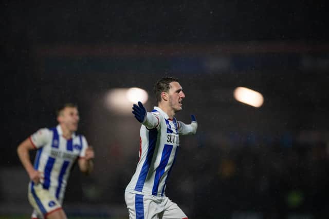 Callum Cooke scored the winner for Hartlepool United against Rochdale when the two sides last met. (Credit: Mike Morese | MI News)