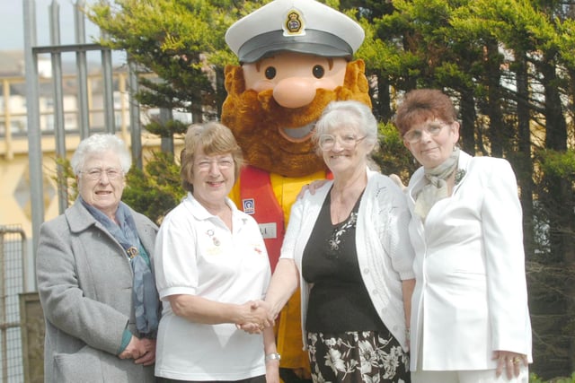Pictured following a cheque presentation for £3,000 to the Hartlepool RNLI is Hartlepool RNLI Guild chairman Beryl Sherry and charity shop staff members Doreen Dixon, Sylvia Johnson and Irene Cowell in 2010.