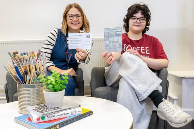Postkarte eines Studenten des Hartlepool College of Further Education ...