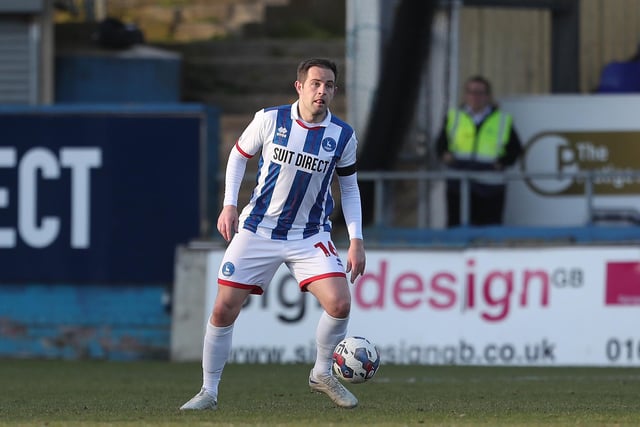Got away with a loose ball early when coming on but almost won it for Pools before Umerah took it off him in the six-yard box. (Photo: Mark Fletcher | MI News)