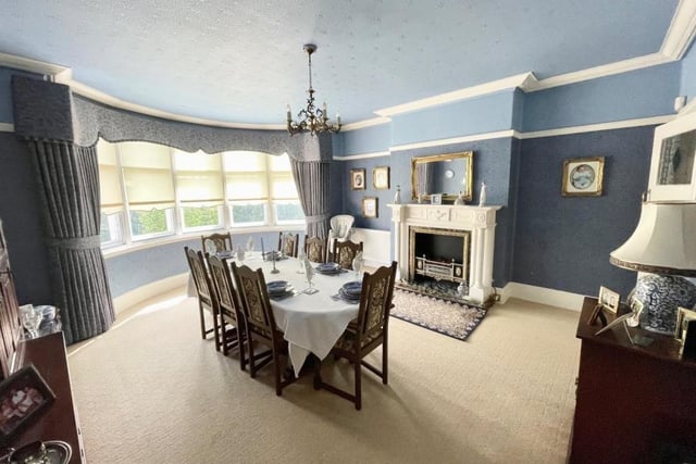 The dining room is the ideal space for entertaining family and friends.