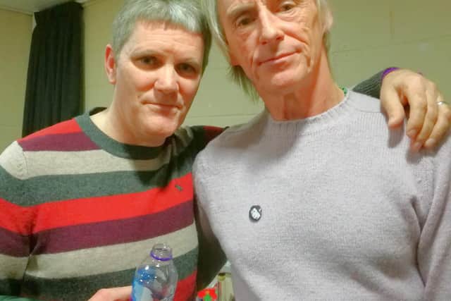Kev McGuire with Paul Weller (right).