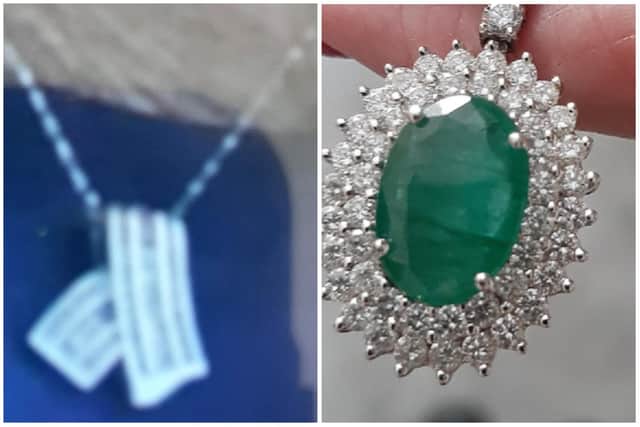 Pictures of two of the pieces of jewellery stolen following a burglary in Wynyard.