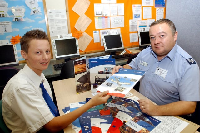 Finding out about career options at St Hild's in 2006.