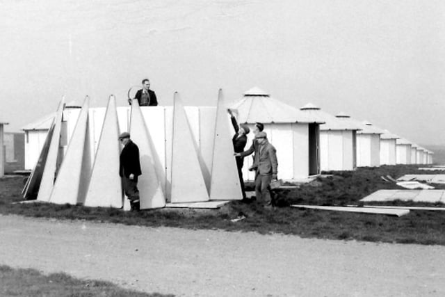 Building the Summer huts at Crimdon. Remember this? Photo: Hartlepool Museum Service.