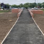 One of the improved footpaths at the University Hospital of Hartlepool.