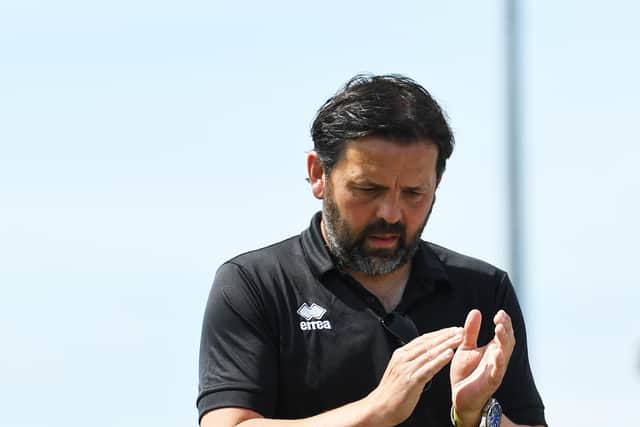 Paul Hartley prepares for his first official game in charge of Hartlepool United. Picture by FRANK REID