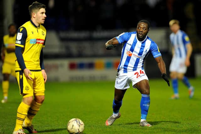 Hartlepool United have recalled Olufela Olomola from his loan spell with Yeovil Town. Picture by FRANK REID