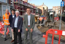 Left to right, Paul Taylor, Hartlepool Borough Council's head of strategic development and sustainability, Javed Khan, the council's assistant director of inclusive growth, Coun Rob Darby, chair of the council's housing, growth and communities committee and Kieran Bostock, the council's director of neighbourhoods and regulatory services.
