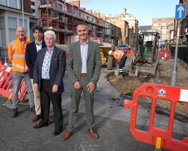 Left to right, Paul Taylor, Hartlepool Borough Council's head of strategic development and sustainability, Javed Khan, the council's assistant director of inclusive growth, Coun Rob Darby, chair of the council's housing, growth and communities committee and Kieran Bostock, the council's director of neighbourhoods and regulatory services.