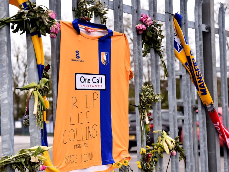 Touching tributes at the One Call Stadium following the sad and shocking death of ex-skipper Lee Collins.
