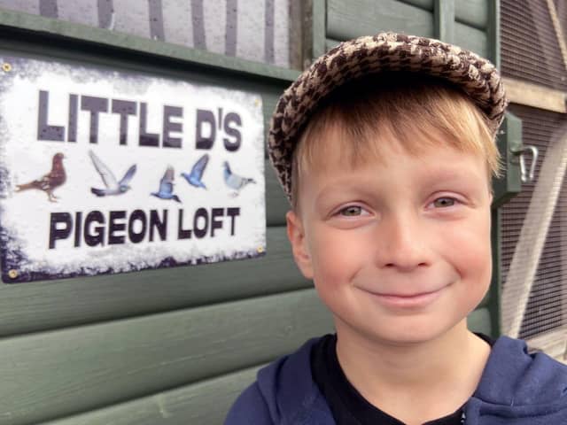 Darren Brown, also known as Little D, at his pigeon loft.