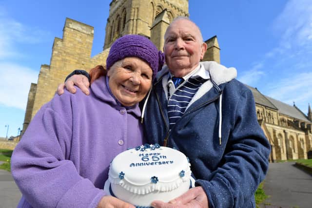 Sheila and John Malham celebrate 65 years of marriage at St Hilda's Church 