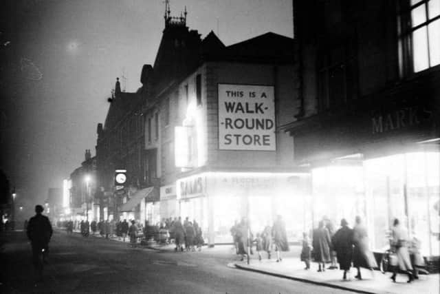 A night time view of Lynn Street - once the heart of Hartlepool's shopping scene.