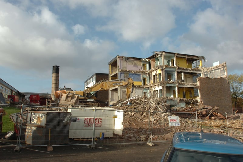 Another 2009 scene showing the Pennywell School demolition. Were you a pupil at the school?