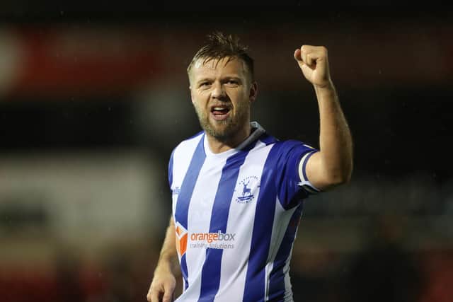 Nicky Featherstone scored his fourth goal of the season for Hartlepool United. (Credit: Mark Fletcher)