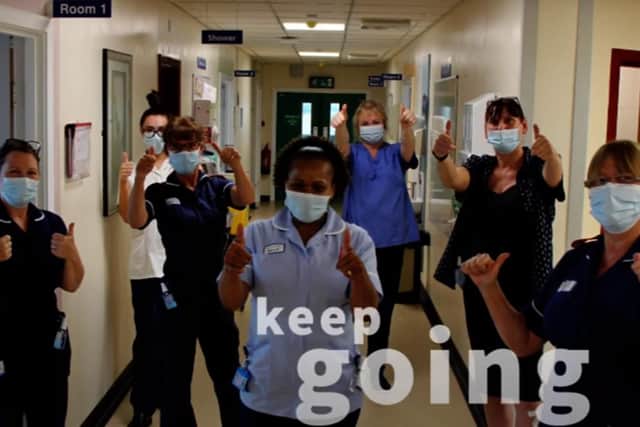 The video urges the people of Hartlepool to keep strong and keep going during the pandemic.