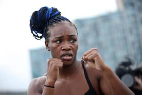 Claressa Shields has responded to Savannah Marshall's claims of a rematch. (Photo by Eddie Keogh/Getty Images)