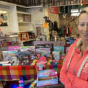 Suzy Deakin inside her new shop, Rainbows & Randoms, in York Road, Hartlepool.