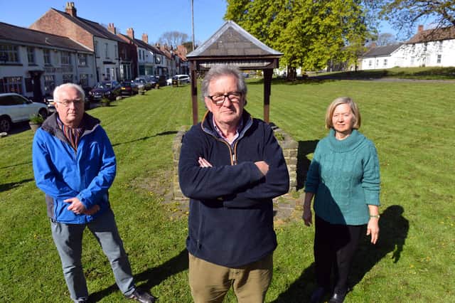 From left, Greatham Parish Council chairman Brian Walker, Hart Parish Council chairman John Littlefair and Elwick Parish Council chair Hilary Thompson.