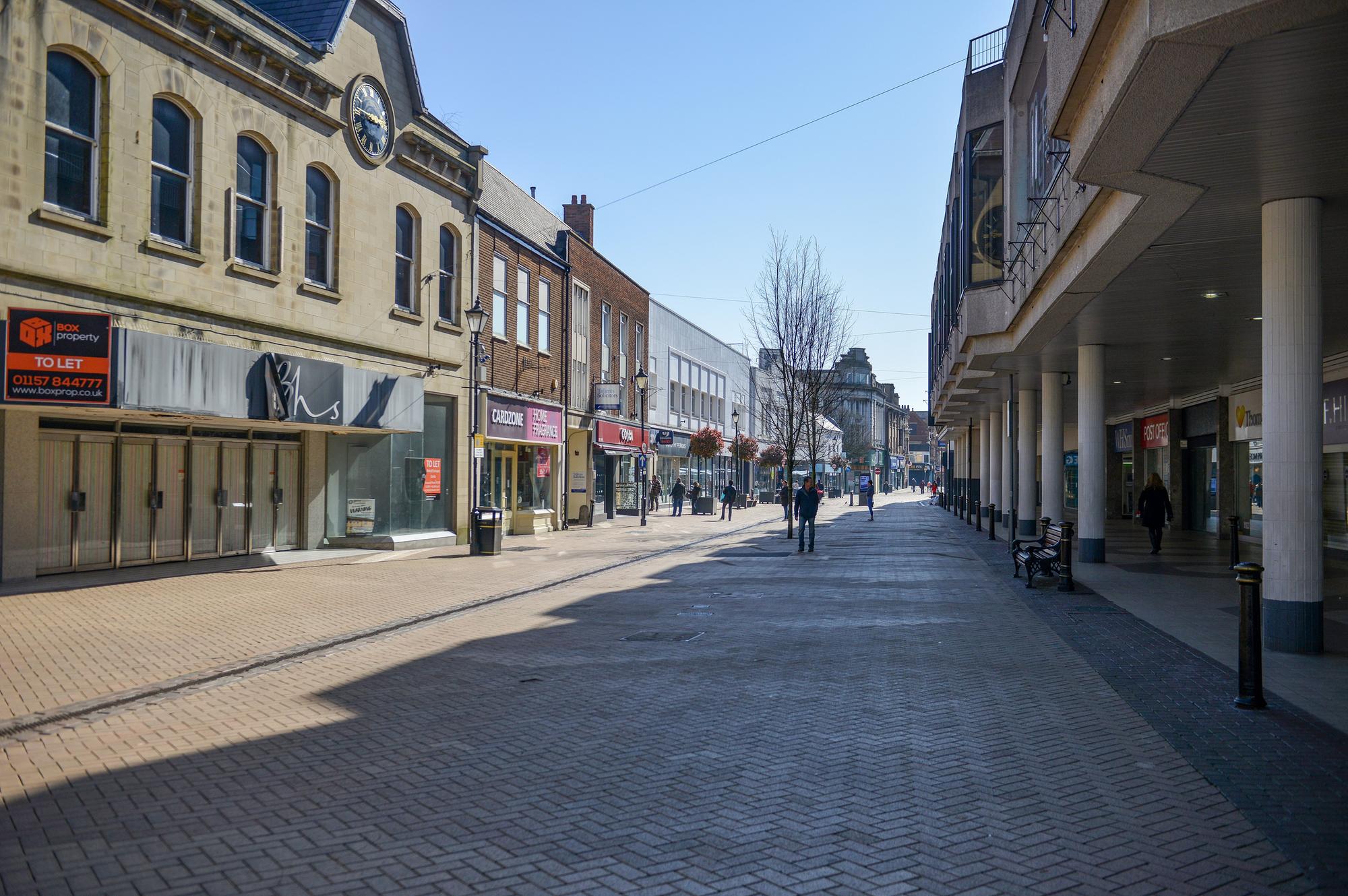 Residents are largely staying out of the town centre