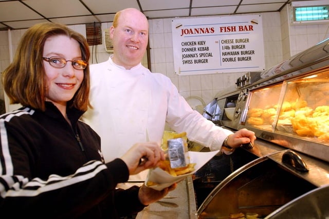 Stacie Jones and Lee Pennick were pictured at Joanna's Fish Bar 19 years ago.