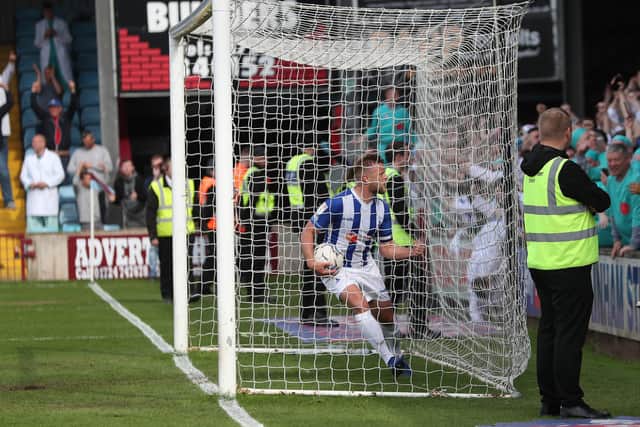 Nicky Featherstone scored from the penalty spot to earn Hartlepool United a point at Scunthorpe United. (Credit: Mark Fletcher | MI News)