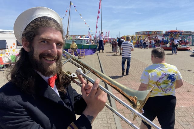 One of the numerous musicians and performers entertaining the crowds at Hartlepool Waterfront Festival. Picture by FRANK REID