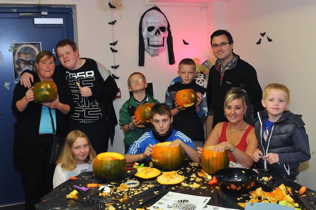 Pumpkin making in the Accent Centre in Blackhall 10 years ago.