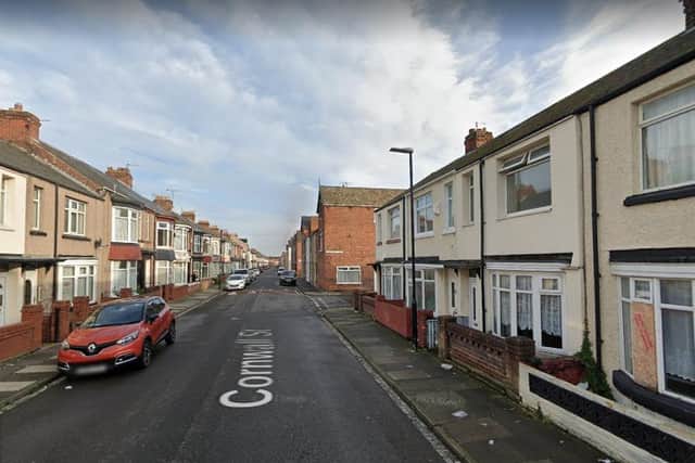 The assault took place in Cornwall Street, Hartlepool.