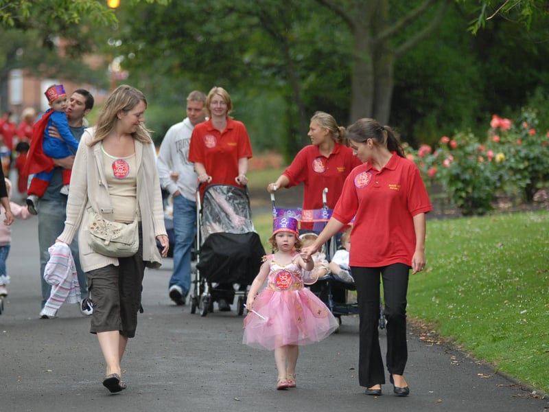 Were you pictured on a charity walk around Marine Park 15 years ago?
